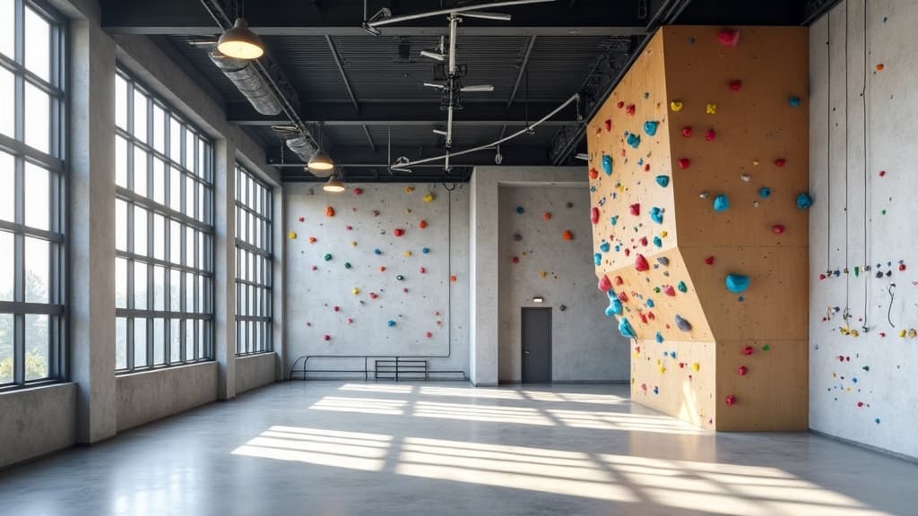 The bright, window-lit interior of the SummitSkills gym